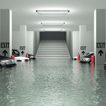 Garage unter Wasser